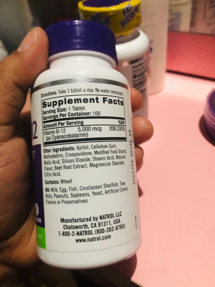 Natrol Vitamin B-12 Fast Dissolve Maximum Strength Strawberry 5,000 mcg 100  Tablets | Shopee Philippines