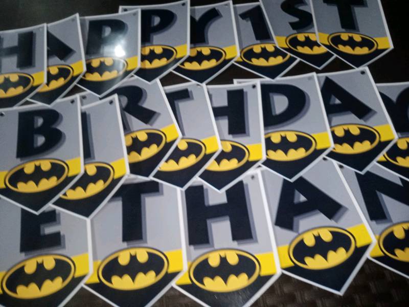 BATMAN Personalized NAME PARTY BANNER | Shopee Philippines