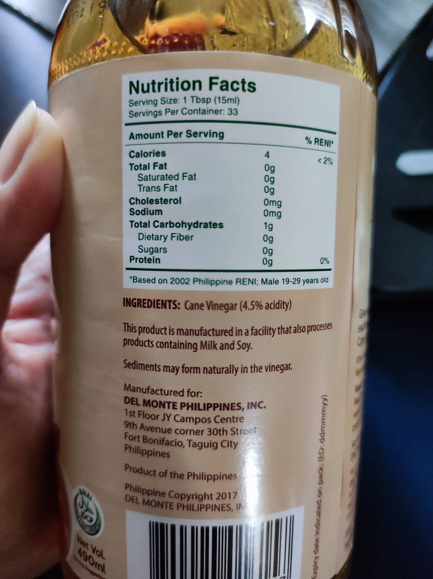 Cane Vinegar Nutrition Facts Besto Blog