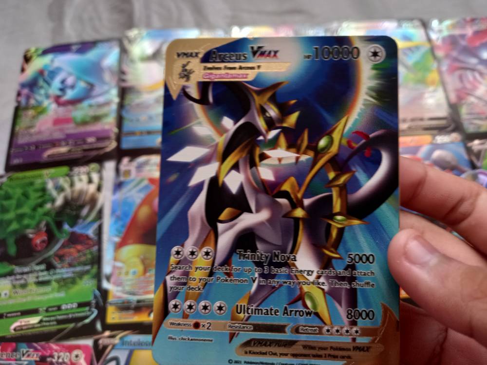 10000Point Arceus Vmax Pokemon Metal cards DIY card Pikachu ...