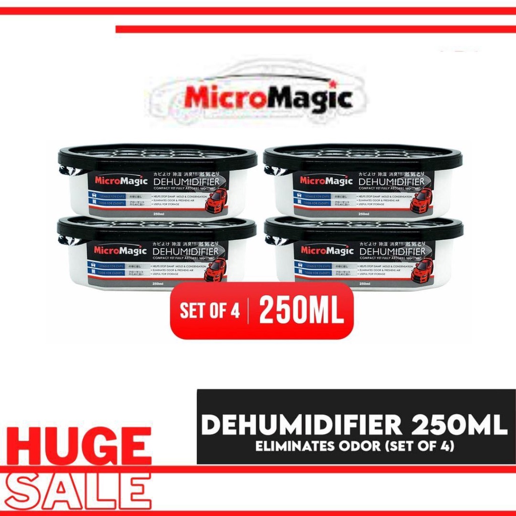 Dehumidifier Micromagic Dehumidifier 250ml (Set of 4) BEST FOR CAR AND