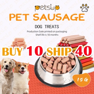 【Buy 10 Ship 40】Pet Sausage Dog Cat Treats of Treats Beef Chicken Duck Tuna Training Award Snacks