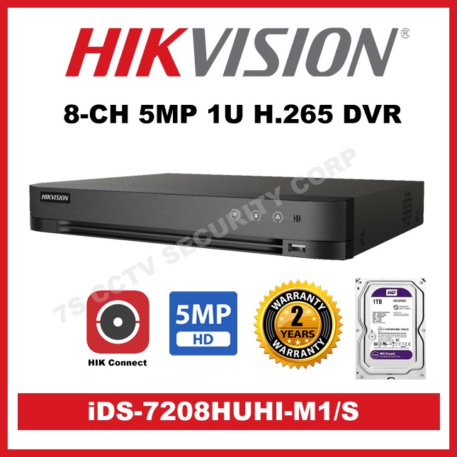 hikvision 8 channel 5mp dvr