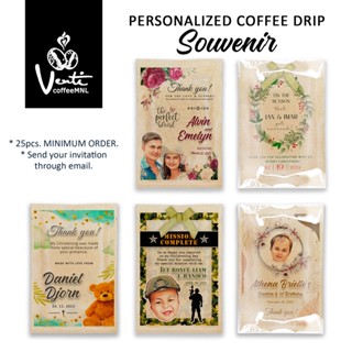 Customized personalized coffee drip souvenir give away wedding christening debut baptism