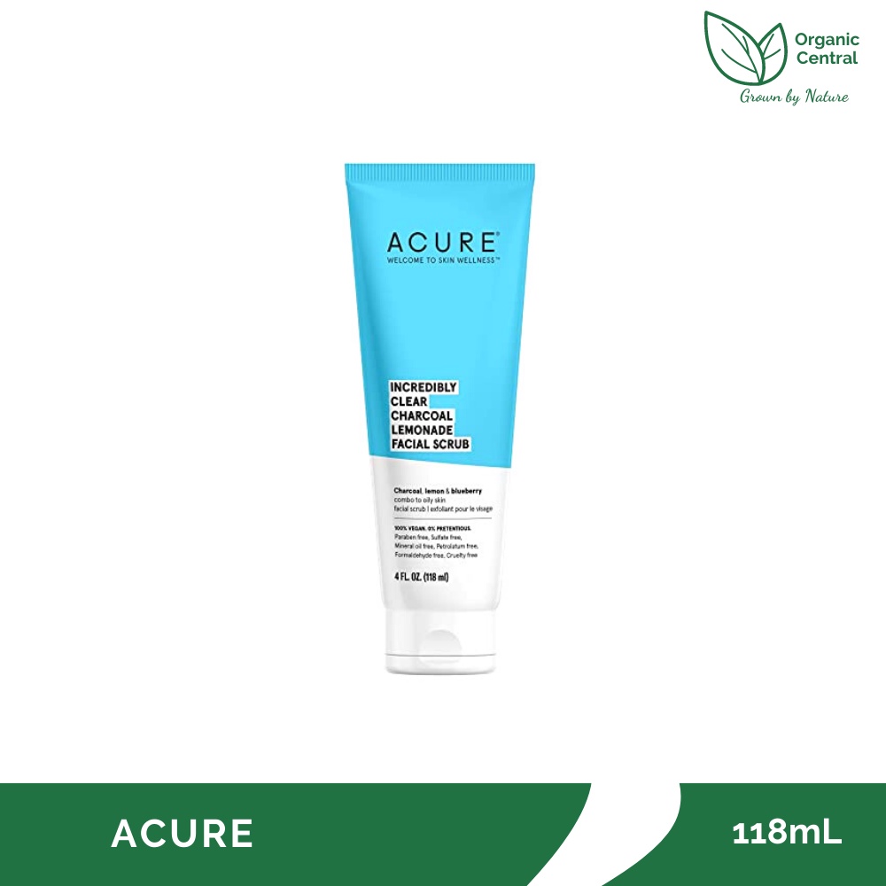 Acure Incredibly Clear Charcoal Lemonade Facial Scrub 118mL Shopee