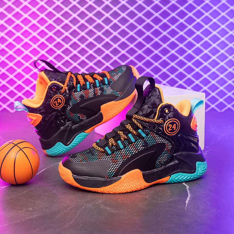 New braided basketball shoes for kids boy  high top rubber  basketball shoes for kids size 28-40 - Image 6