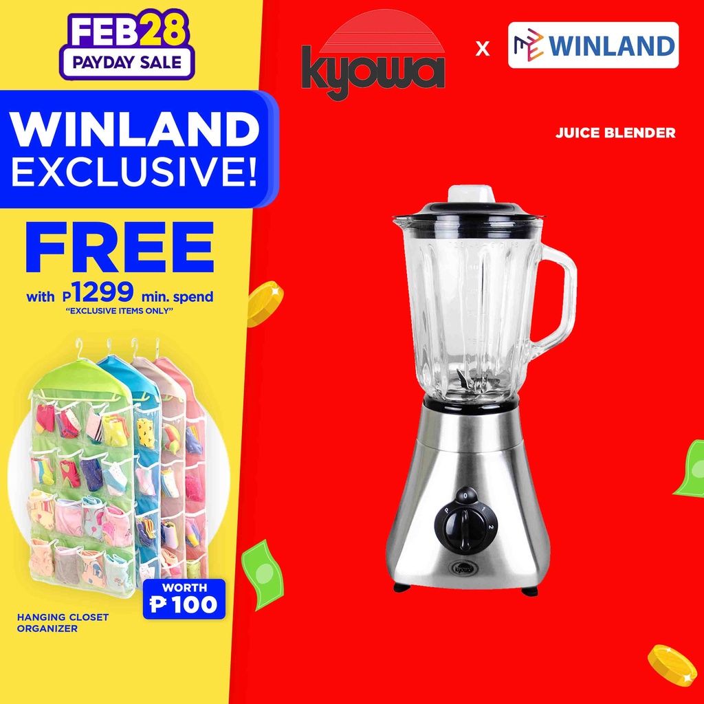 KYOWA by Winland 1.5L Blender High Powered IceCrushing with Pulse