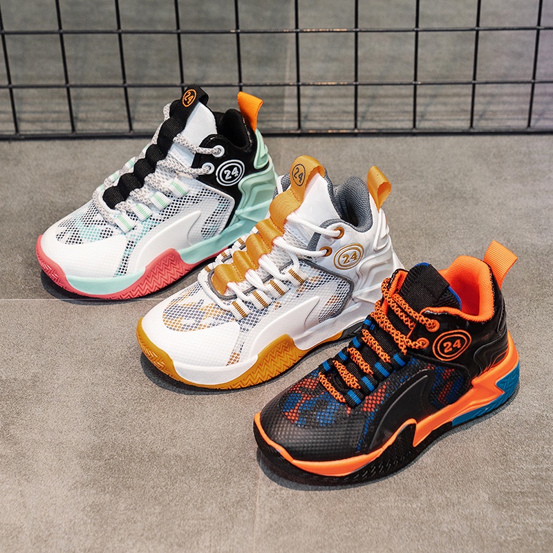 New braided basketball shoes for kids boy  high top rubber  basketball shoes for kids size 28-40 - Image 4