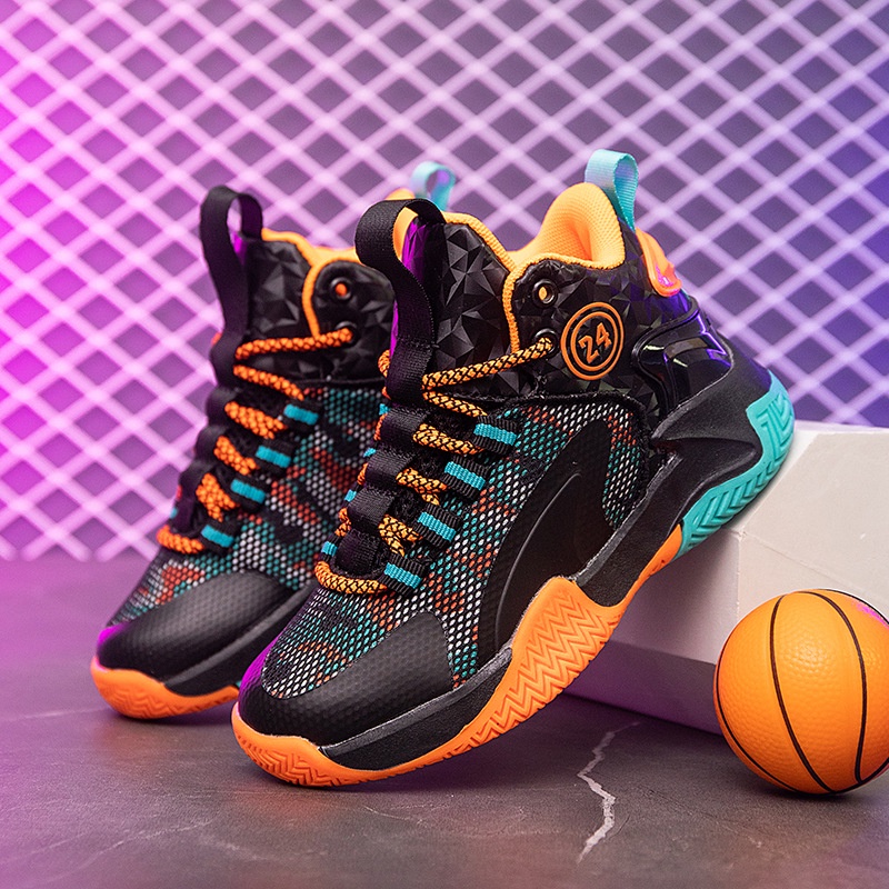 New braided basketball shoes for kids boy  high top rubber  basketball shoes for kids size 28-40 - Image 8