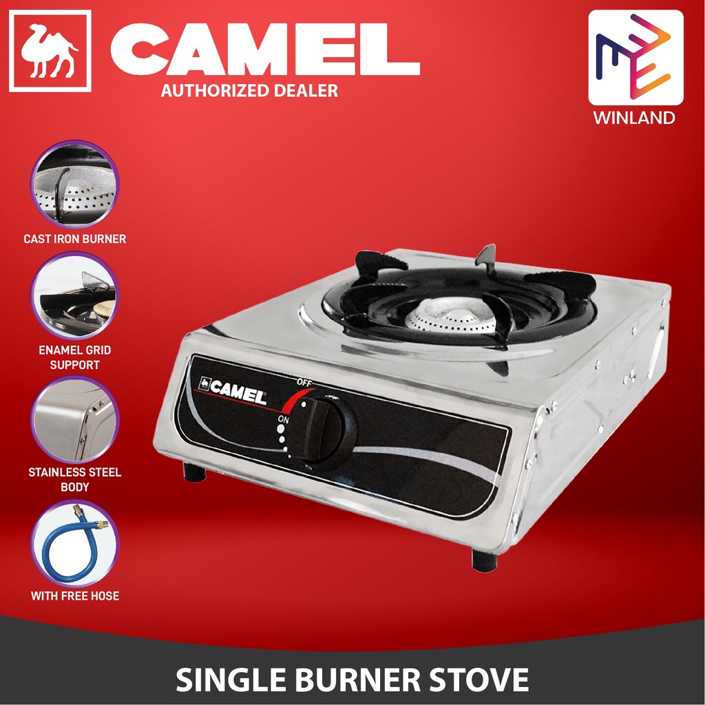 CAMEL by Winland Cooking Stove Single Burner Stainless Gas Stove with