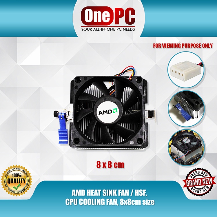 AMD HEAT SINK FAN / HSF, CPU COOLING FAN, 8X8 cm size Shopee Philippines