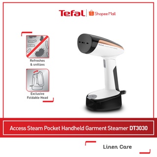 TEFAL Access Steam Pocket Handheld Garment Steamer DT3030G0 - 15Sec Fast Heat, Foldable Travel Size