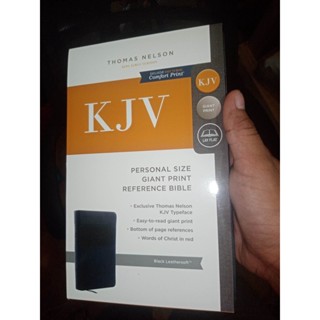 KJV Personal Size Giant Print Reference Bible Black Leathersoft