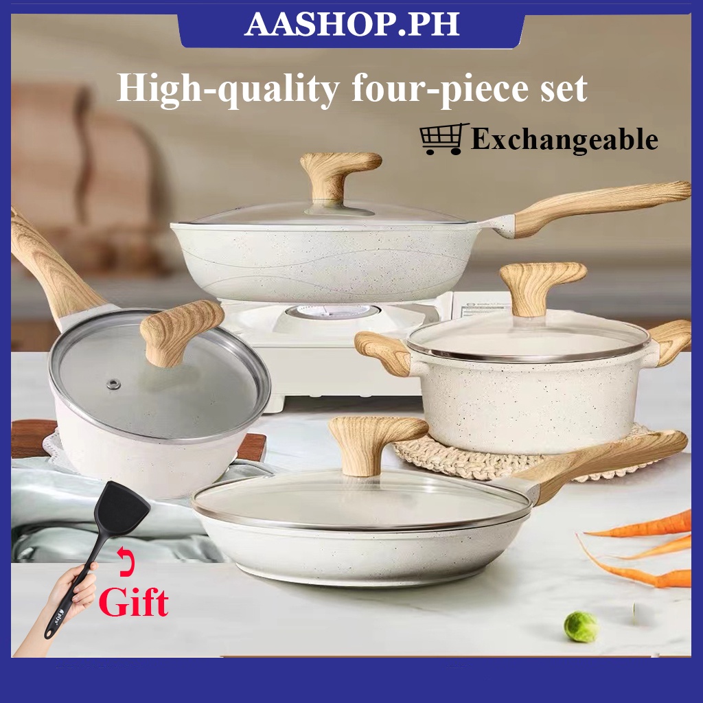 Non Stick Frying Pan kitchen cookware set 4 pcs Kawali wok pot DieCast