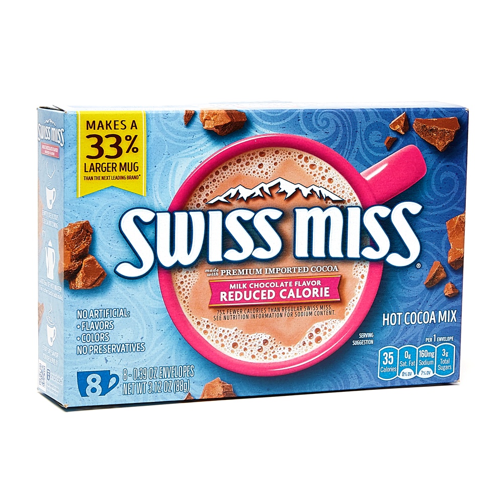 Swiss Miss / Reduced Calorie / Milk Chocolate Flavor / (8 x 11g ...