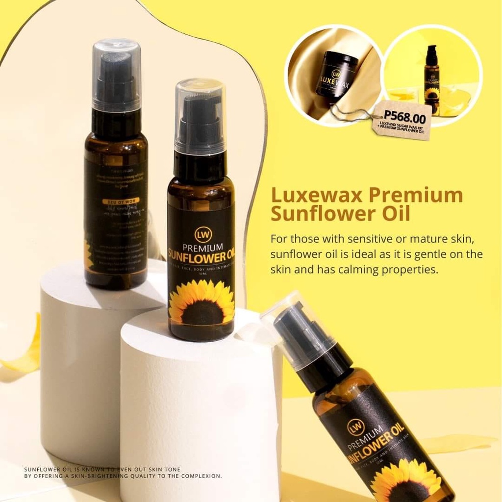 Luxewax Premium Sunflower Oil Waxing After Care Hair Face Body Intimate