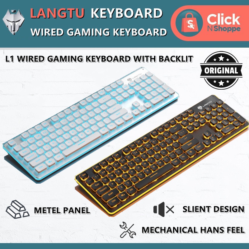 LANGTU L1 Wired Membrane Gaming&Office Keyboard,LED Backlit Quiet