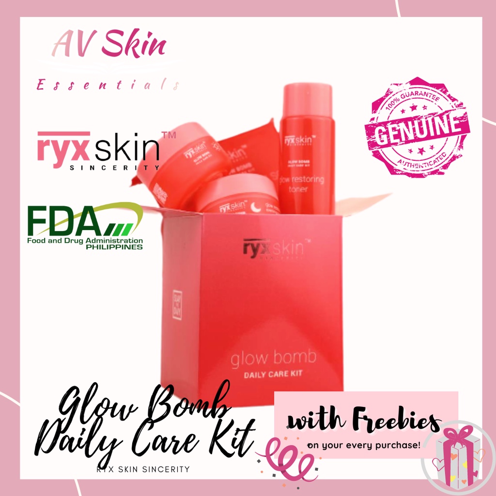 (COD) Ryx Skin GLOW BOMB Daily Care Kit [Clearbomb Advance Exfoliating