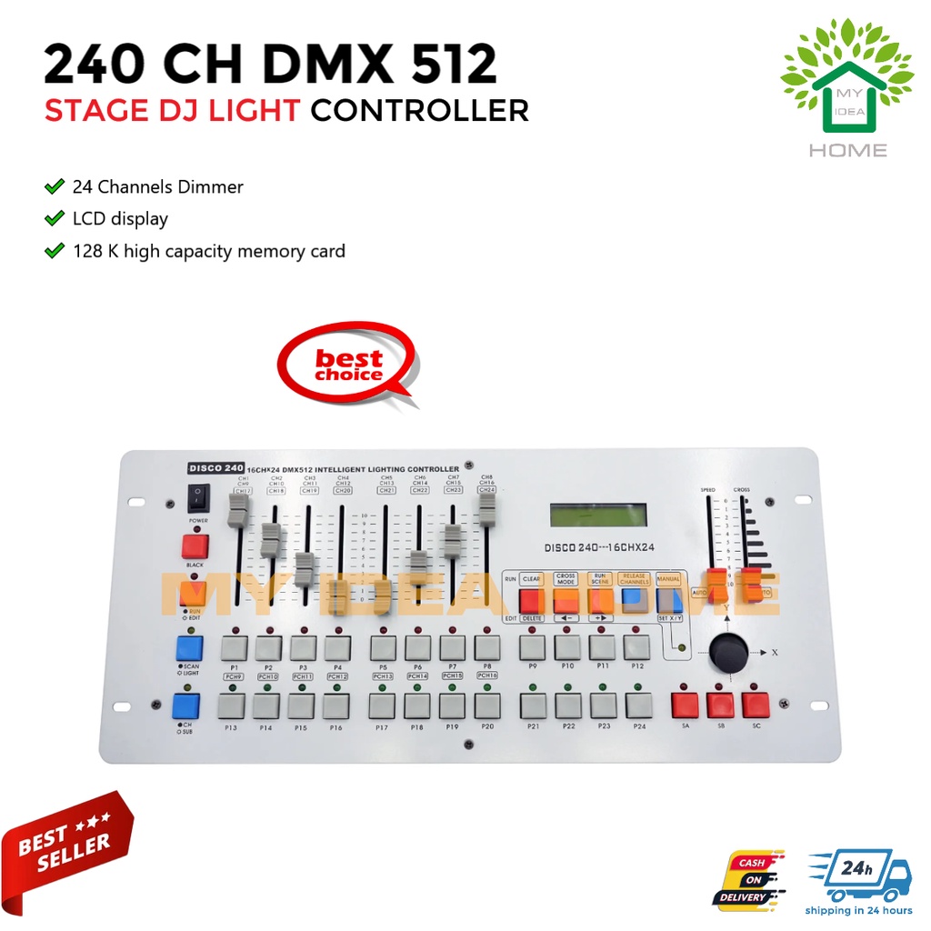 Disco 240 DMX 512 Intelligent Lighting Controller Multi-Function ...