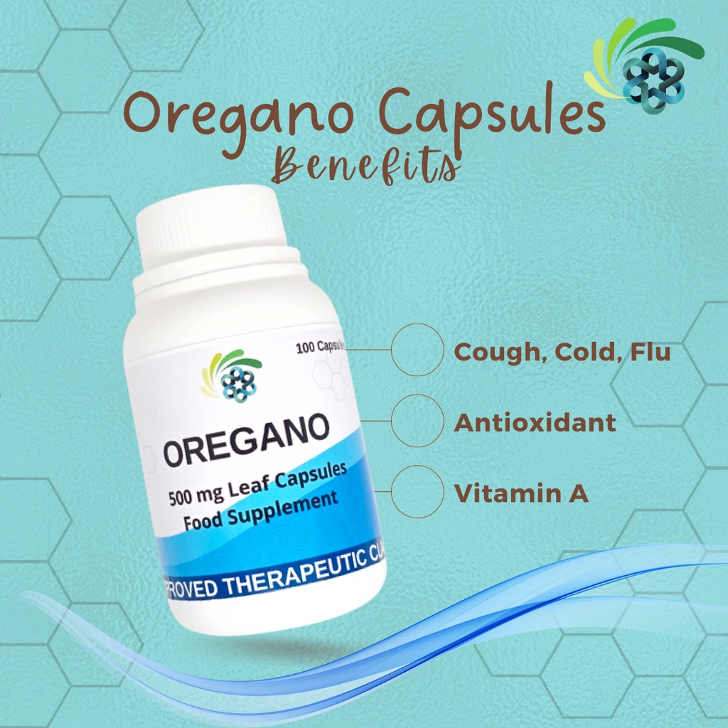 All Natural Oregano Capsules Herbal Food Supplement 50 and 100 Capsules