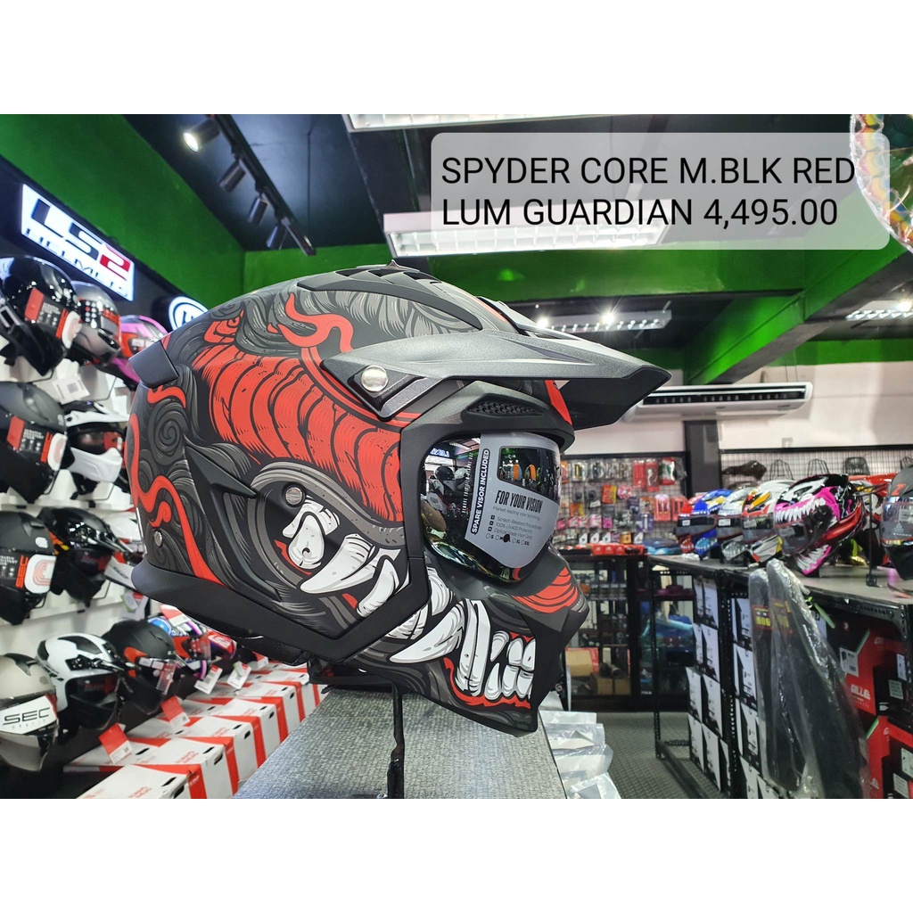 SPYDER CORE STREET HYBRID HELMET GUARDIAN (FREE 2 SPARE VISOR) Shopee Philippines