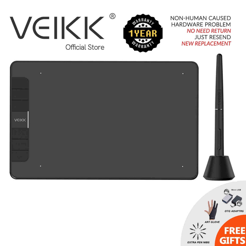 VEIKK VK640 Drawing Tablet Pen Tablet 6x4 Inch Support Android Phone