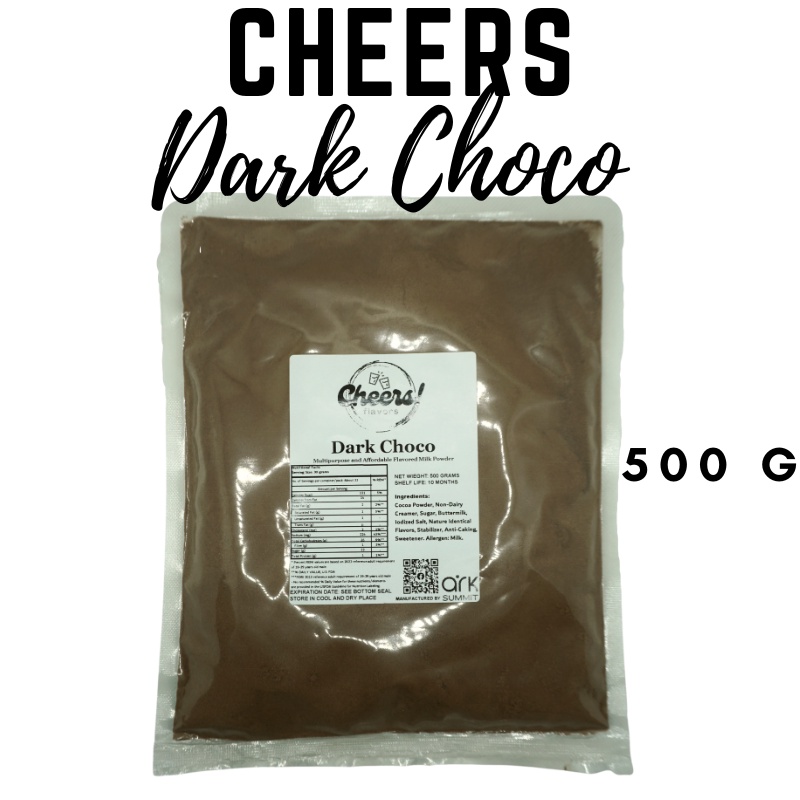 Cheers Dark Choco Premium Powder Flavor 500g for MilkTea, Shakes and ...