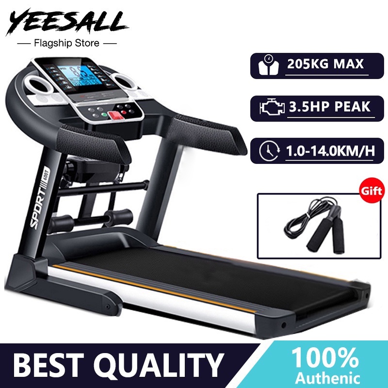 Yeesall 3.5HP Electric Treadmill Large Blue Screen Can Automatically