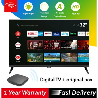 itel  32 inch TV A3250 ultra slim led tv support 720P hd with smart TV box frameless Television