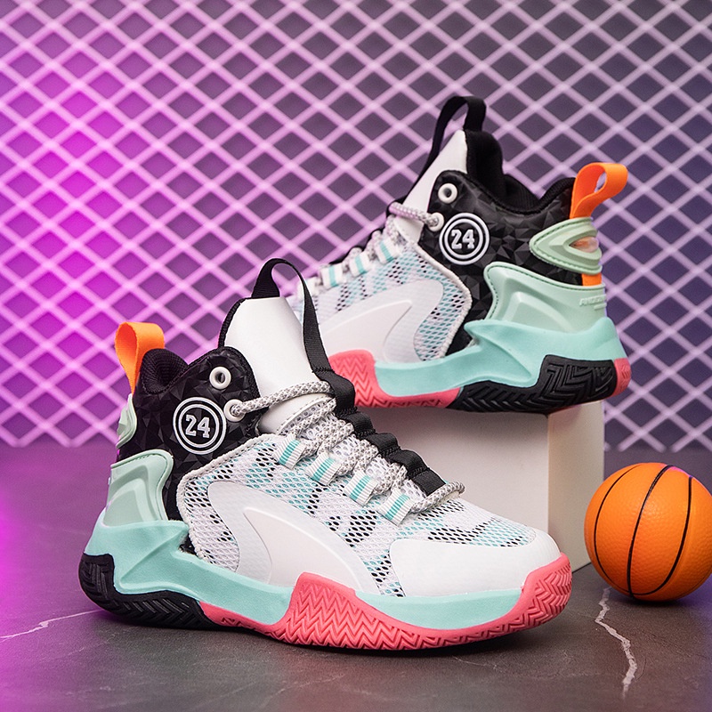 New braided basketball shoes for kids boy  high top rubber  basketball shoes for kids size 28-40 - Image 5