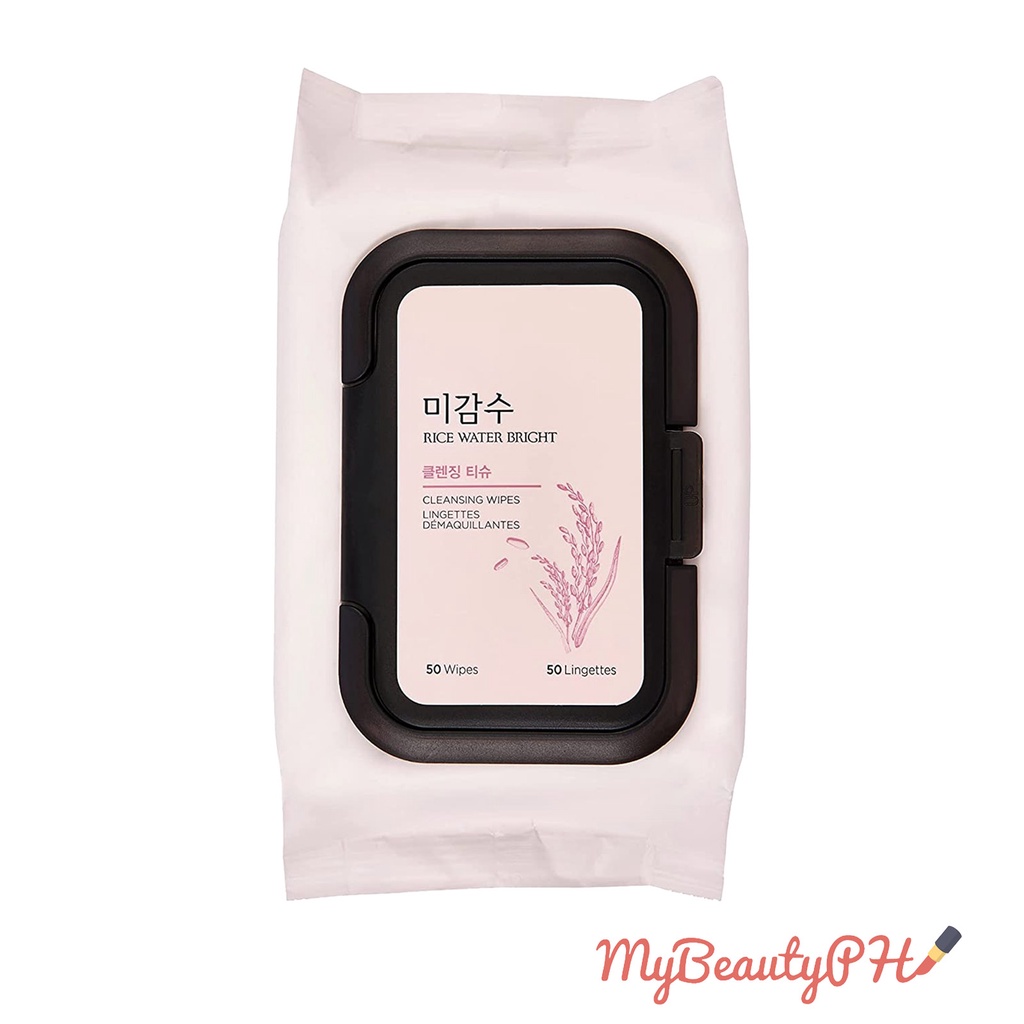 The Face Shop Rice Water Bright Cleansing Facial Wipes 50 Wipes