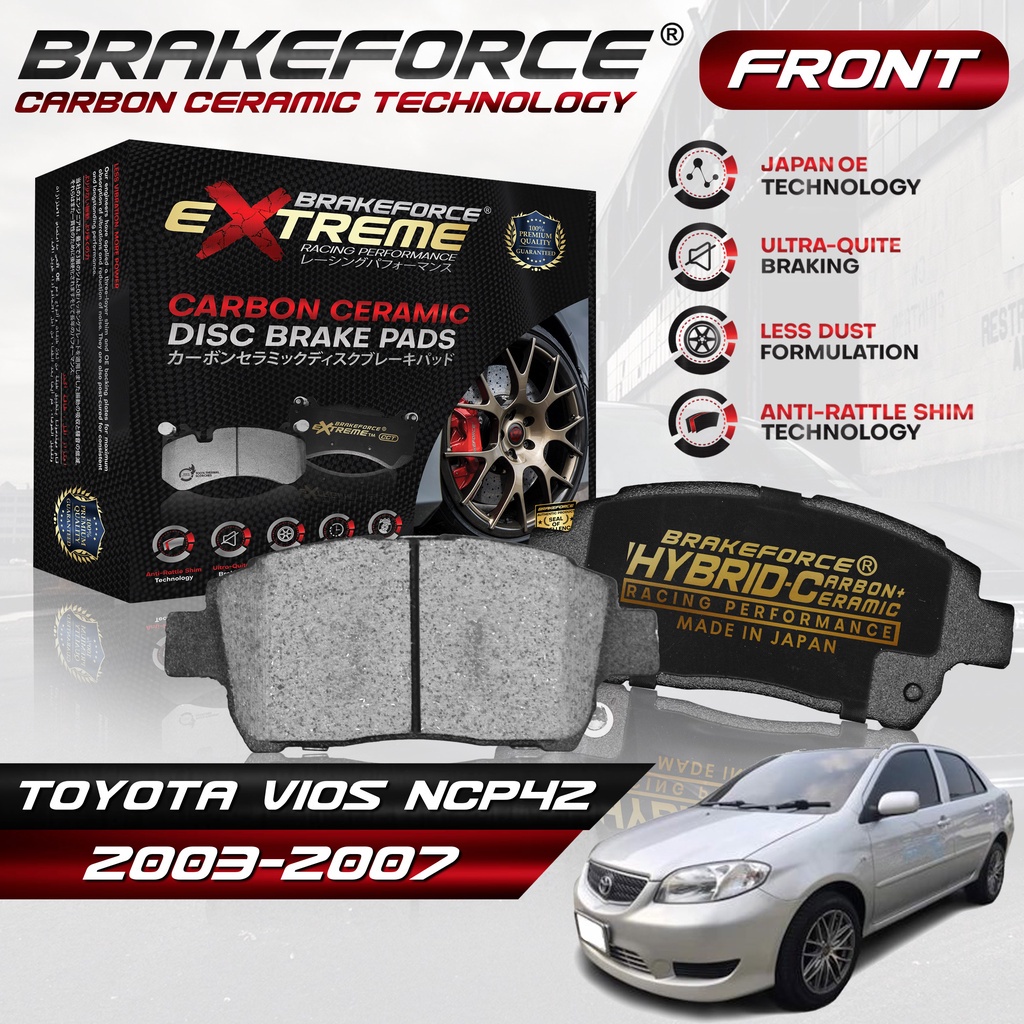 Brakeforce Extreme Carbon Ceramic Front Brake Pads For Toyota Vios