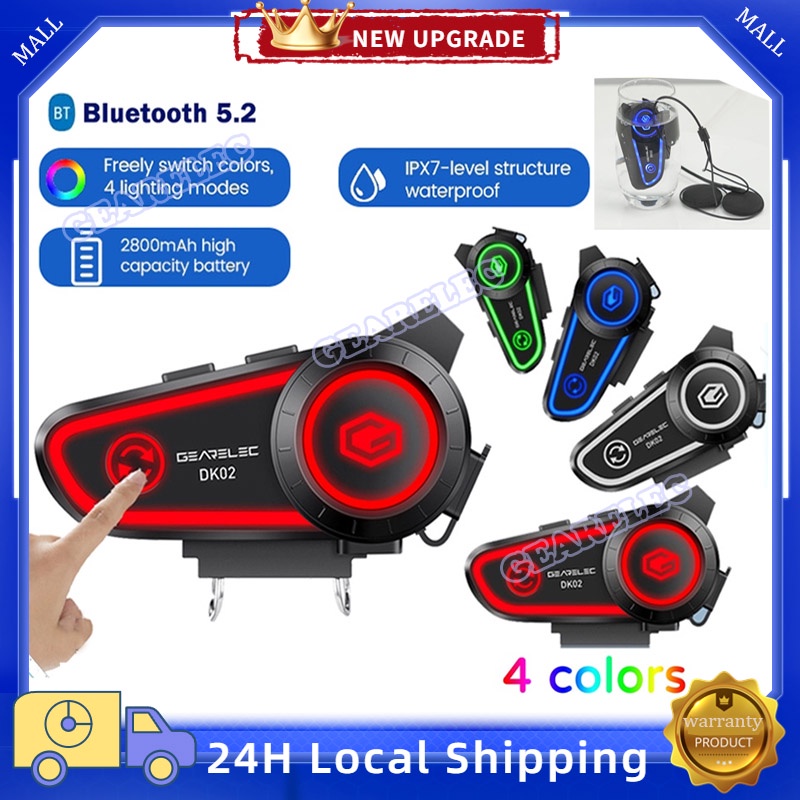 GEARELEC DK02 2800mAh Motorcycle Helmet Bluetooth Headset IPX7