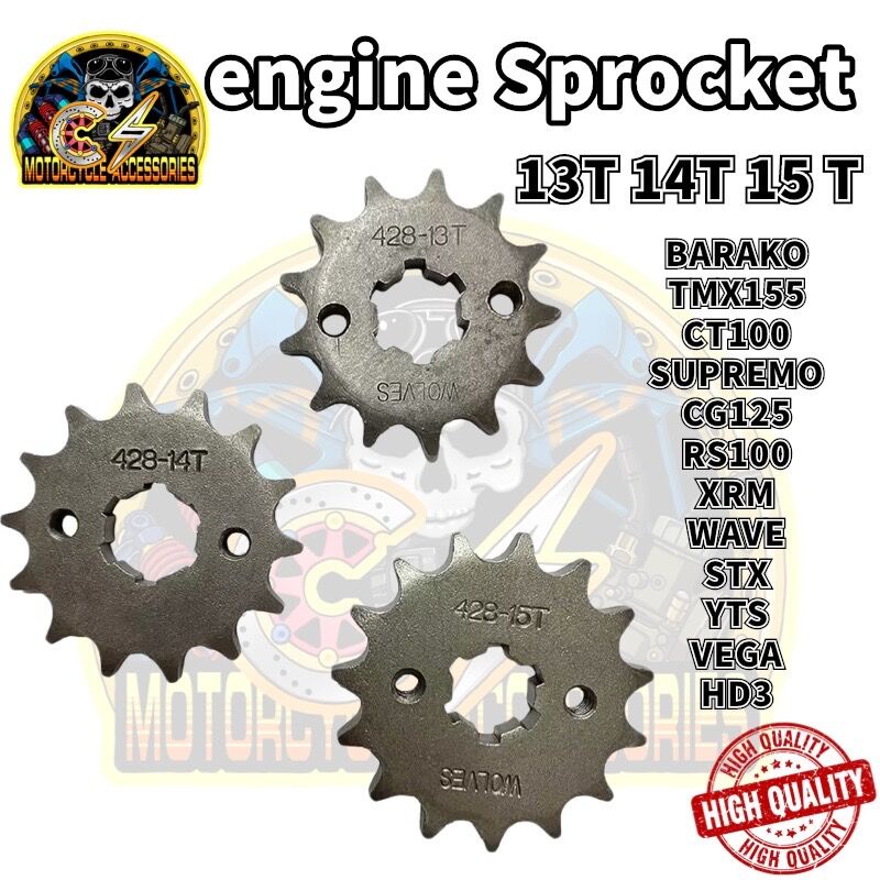 CS Motorcycle Engine Sprocket Barako Ct100 Tmx Supremo Tmx155 Xrm Wave ...