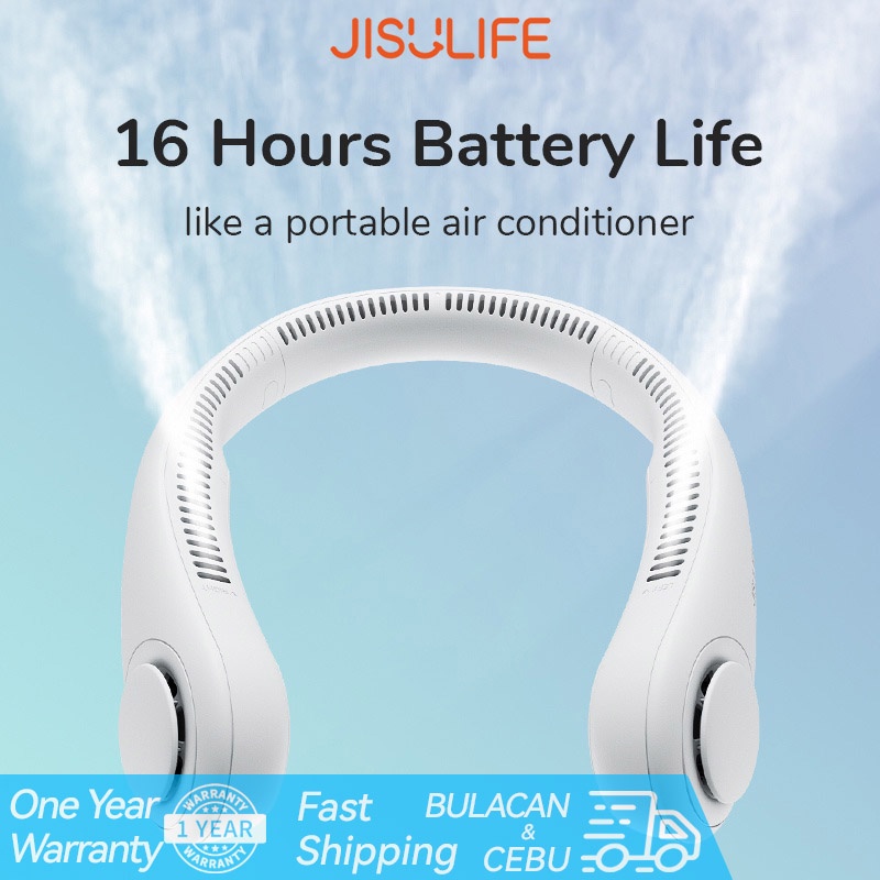 JISULIFE FA12 Wearable Bladeless Neck Fan 4000mAh Hands-Free Hanging ...