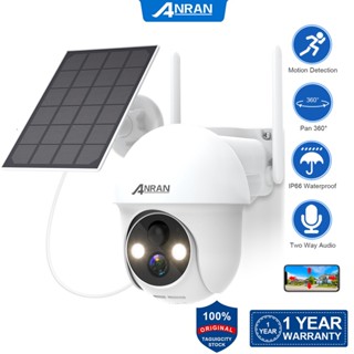 Anran 1536P Solar Powered 360 Degree CCTV Camera Wireless Outdoor Night Vision Cam Connect To Cellphone