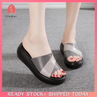 Linaber Women's slope heel slippers Women's sandals Mother's shoes Women's shoes