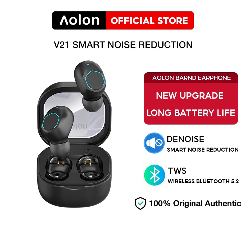 Aolon V21 TWS Bluetooth Earphones Wireless Headphones Touch Control ...