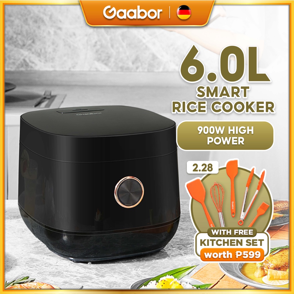 Gaabor Rice Cooker 6l Big Capacity Touch Control 24h Preset Timer
