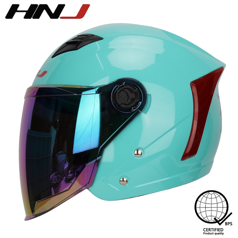 Hnj A4 001plain Motorcycle Half Face Helmet For Men And Women Shopee