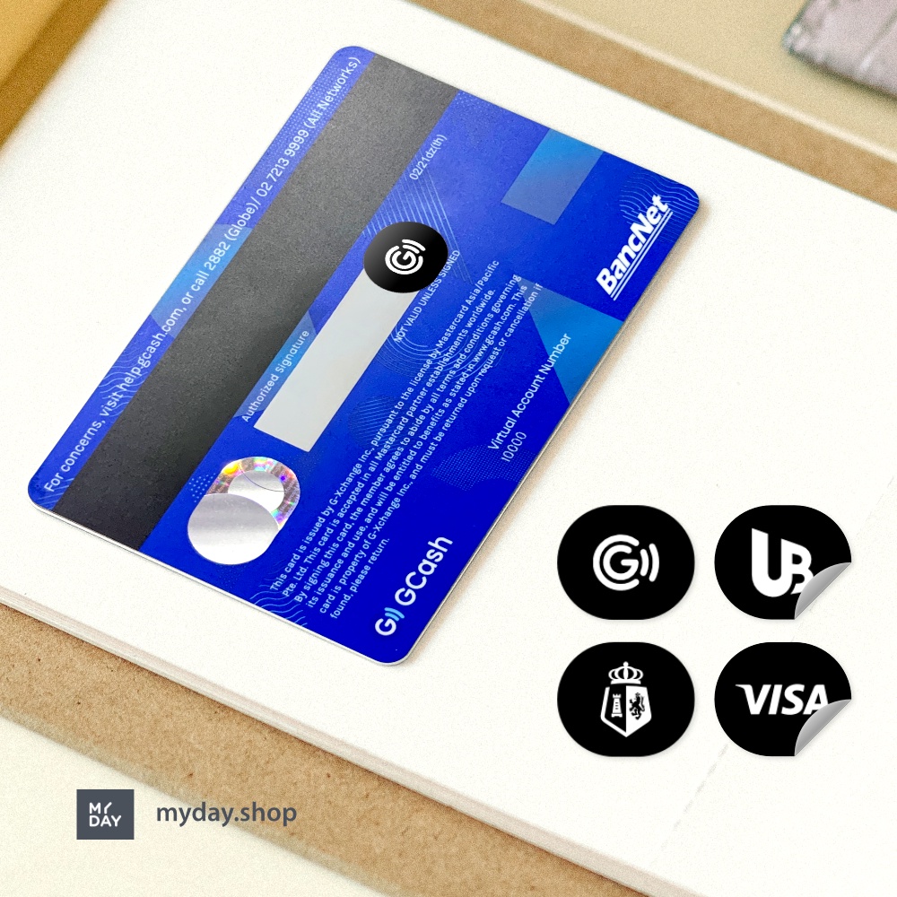 Cover/Protection for CVV with Bank Logo | Black & White | Vinyl Sticker ...