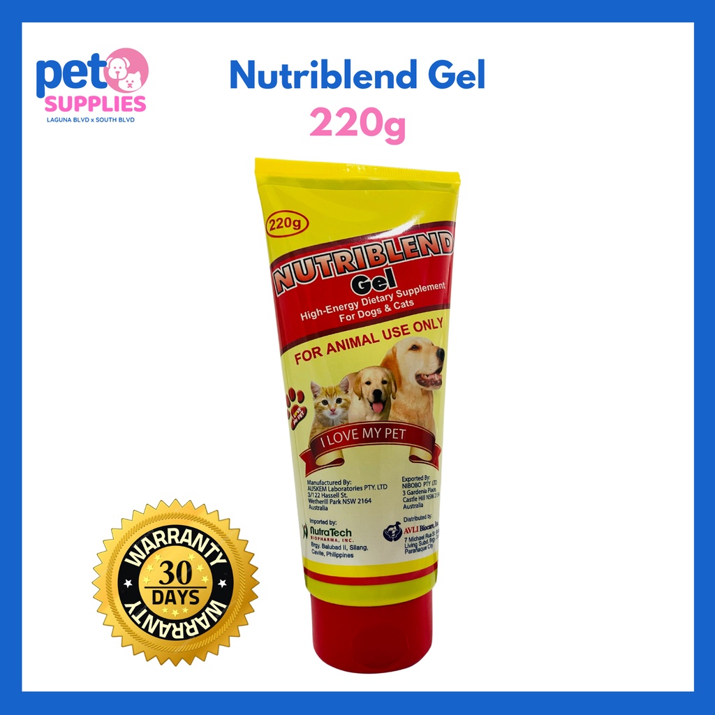 NUTRIBLEND GEL HIGH ENERGY DIETARY SUPPLEMENT FOR DOGS AND CATS 220g