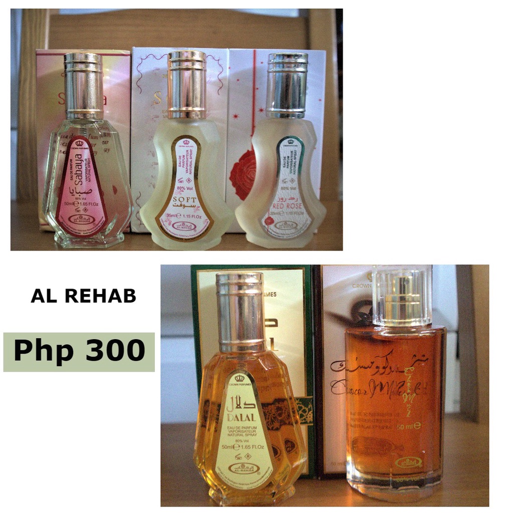 AL REHAB Perfumes DAKAR SILVER RAYAN BLACK SOFT SABAYA ROSE 
