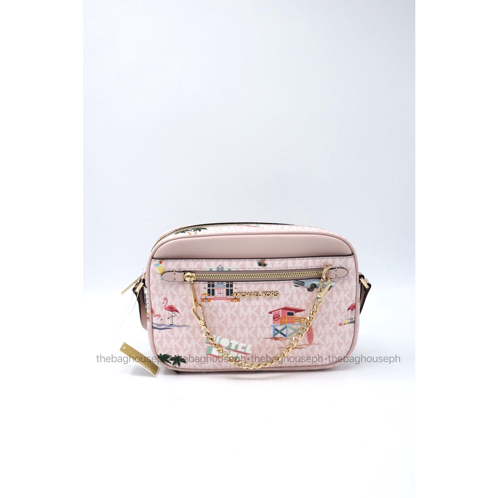 Michael Kors Jet Set Item Large East West Zip Chain Crossbody in Powder  Blush | Shopee Philippines