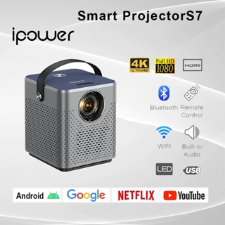 Ipower S7 Smart Mini Projector Lumos Projector 1080P Decode HD Portable  Android WIFI Projector