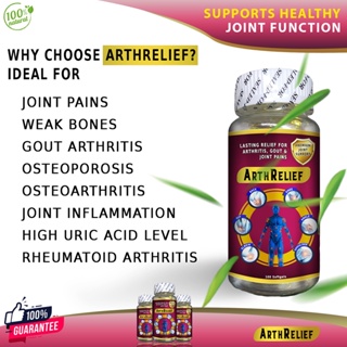 ARTHRELIEF for Gout Arthritis - Joint Pains - Osteoarthritis - Rheumatoid Arthritis