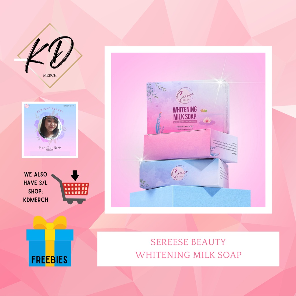 Sereese Beauty Whitening Millk Soap Lighten Skin Radiant Glow Face Body