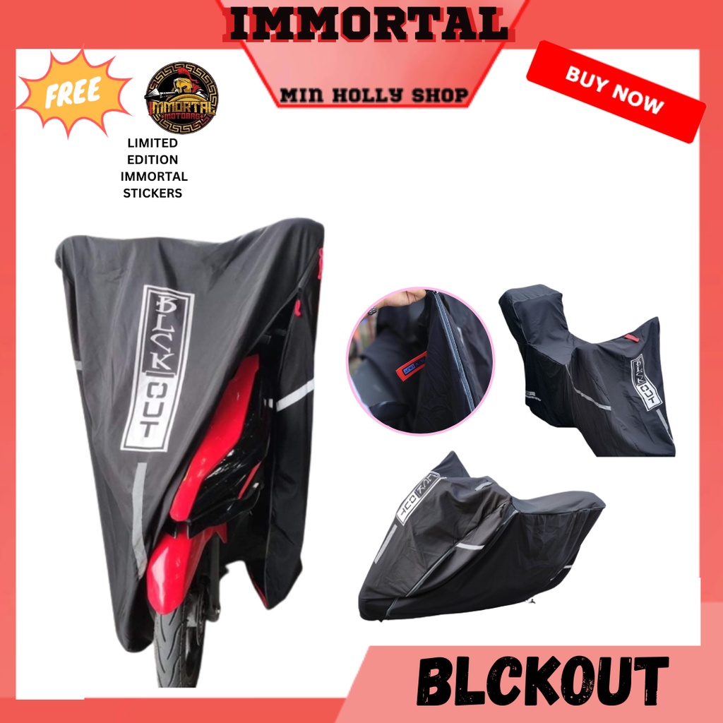 BLCKOUT Motorcycle Cover By Immortal W/Free Water Proof Glossy Immortal ...