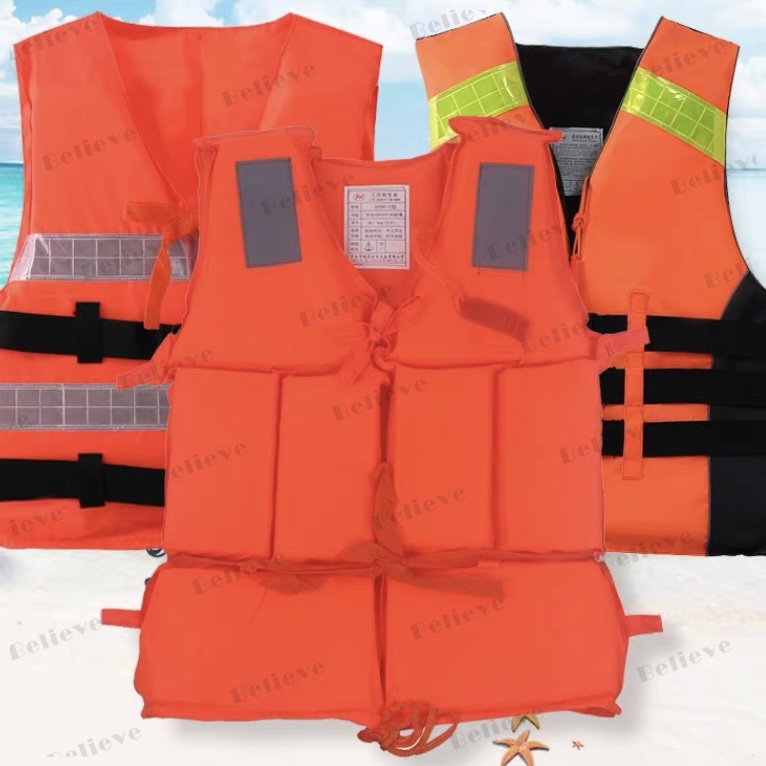 Orange life vest,kids adults safety life jacket,survival suit,swim vest
