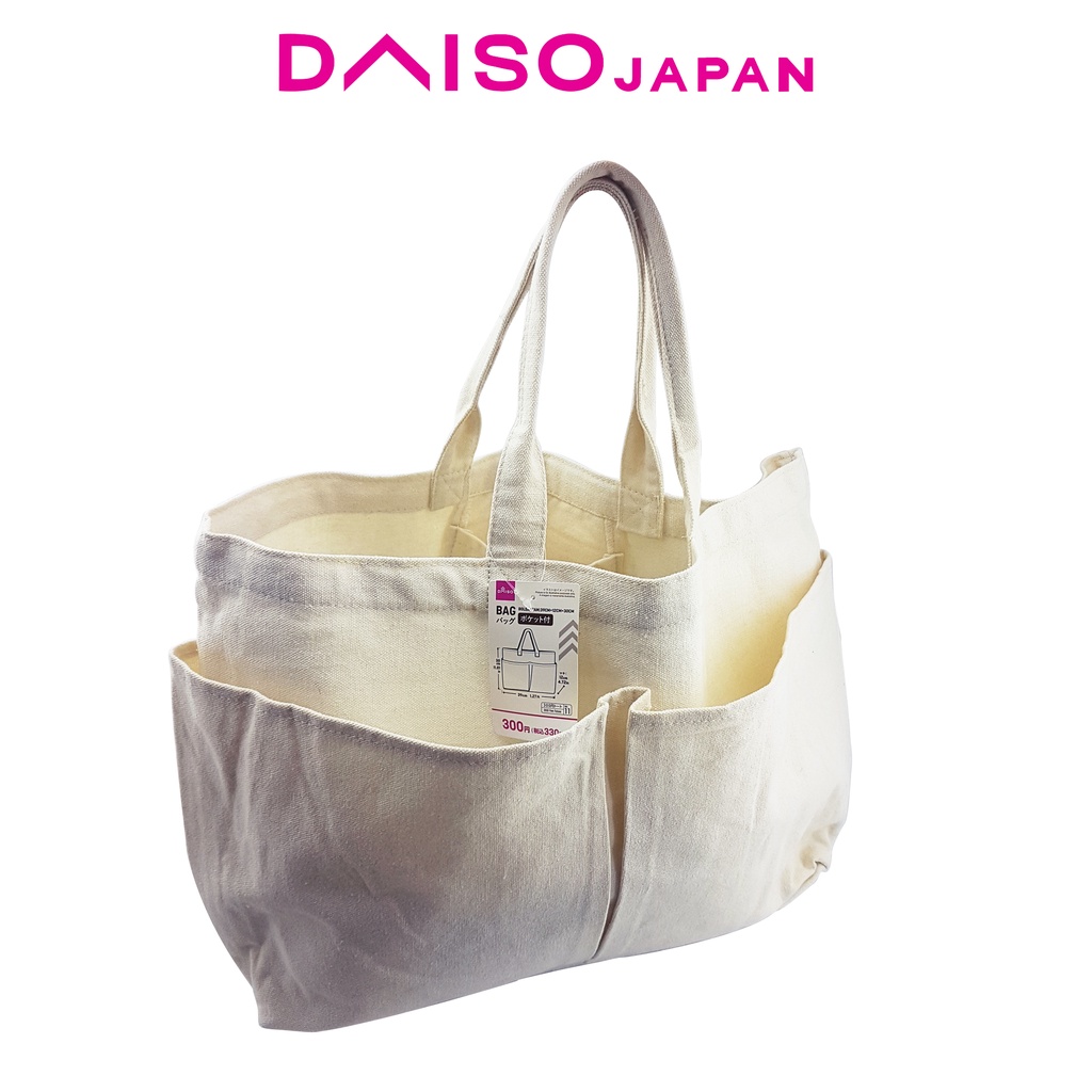 Daiso Beige Tote Bag Shopee Philippines